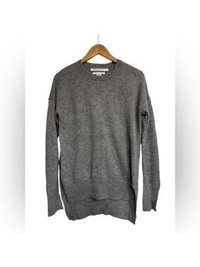 Max Studio 100% 2- Ply Cashmere Grey Crewneck Sweater Size Small